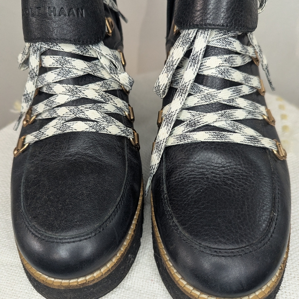 Lightly Used- Cole Haan ZeroGrand Wedge Bootie Leather! size 8.5 - Picture 2 of 7